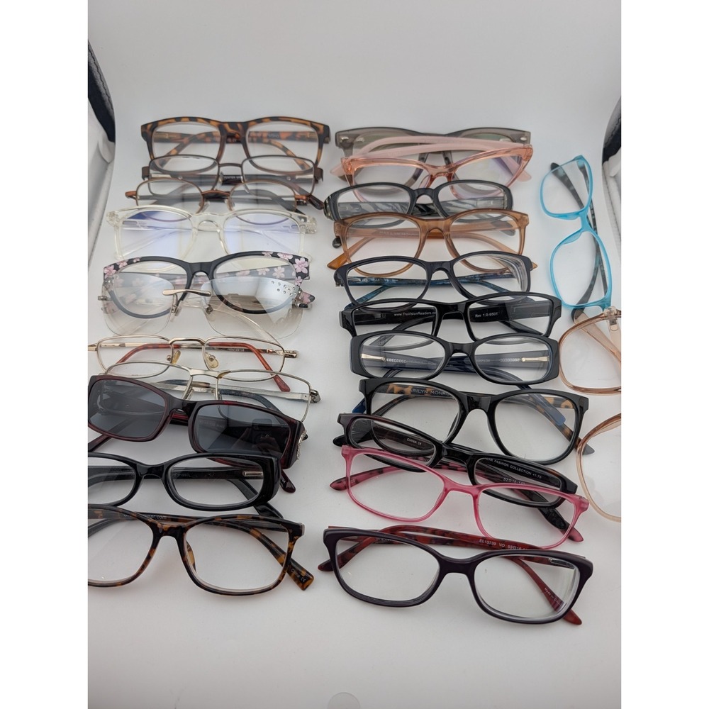 Loft of 25 Various Eyeglasses-Frames Only, Some Readers Men & Women